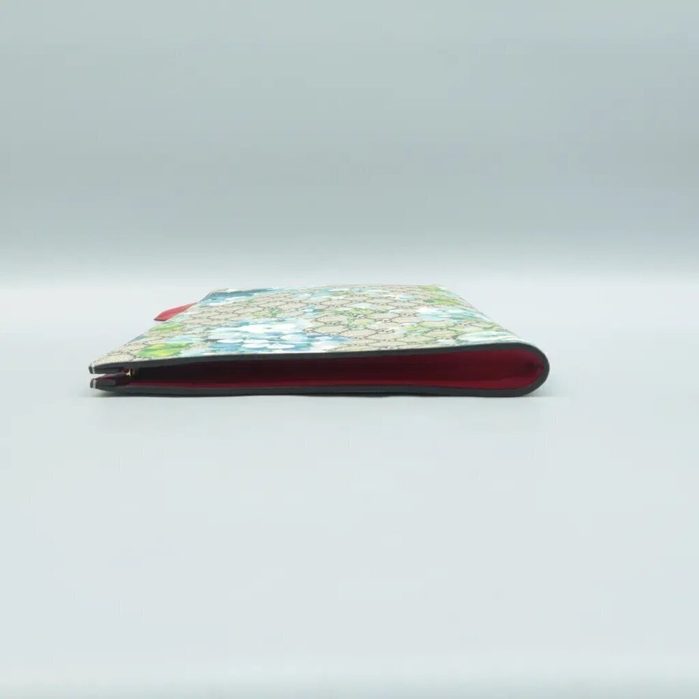 100% Authentic GUCCI Blooms Blue Canvas Clutch Bag 552-060724 - Picture 5 of 12